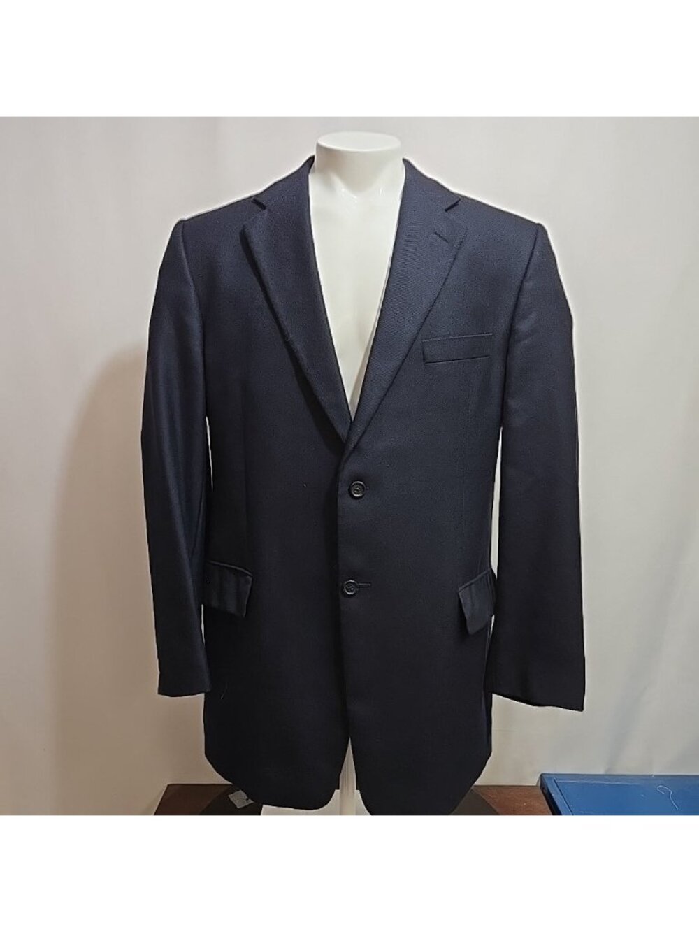 John W Nordstrom Loro Piana Navy Blazer Mens Size 44L 100% Cashmere Sport Coat